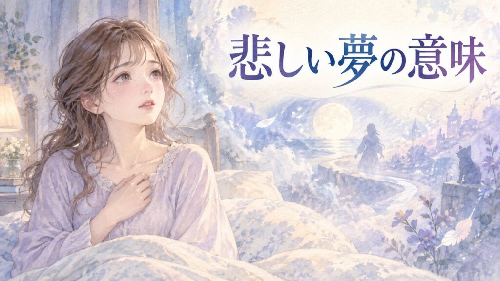 涙の余韻を残して目覚めた大人の女性と夢の光景
