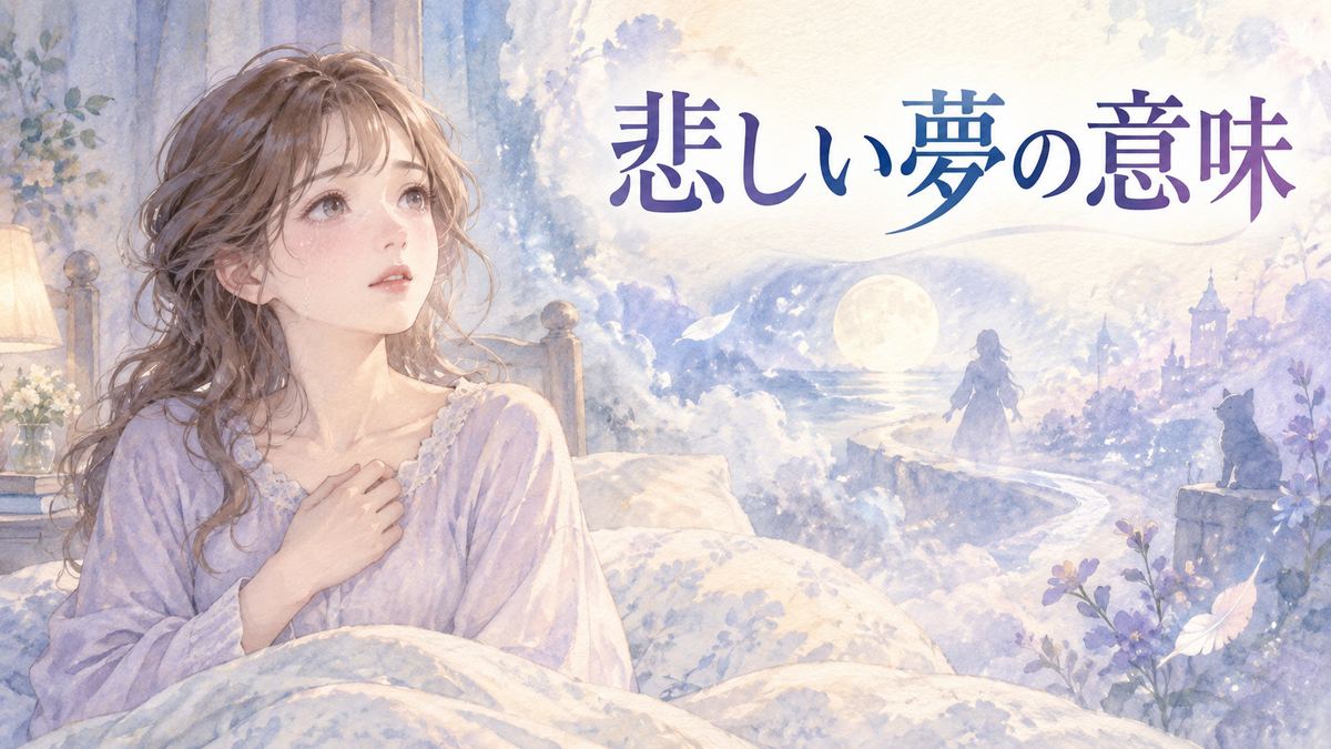 涙の余韻を残して目覚めた大人の女性と夢の光景