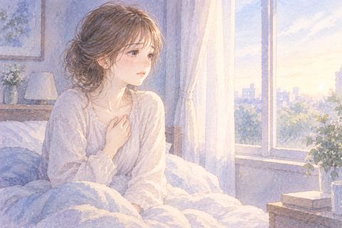 目覚めた後も胸の重さを感じる大人の女性