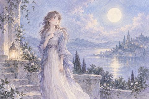 一人で悲しみに耐えながら立つ大人の女性