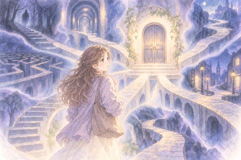 違う道から同じ場所へ着く大人の女性