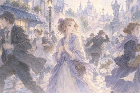 突然の騒動に巻き込まれ戸惑う大人の女性