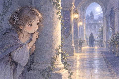 物陰に隠れて様子を見る大人の女性