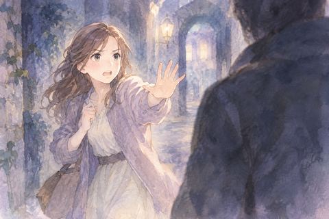 怖い相手へ向き直る大人の女性