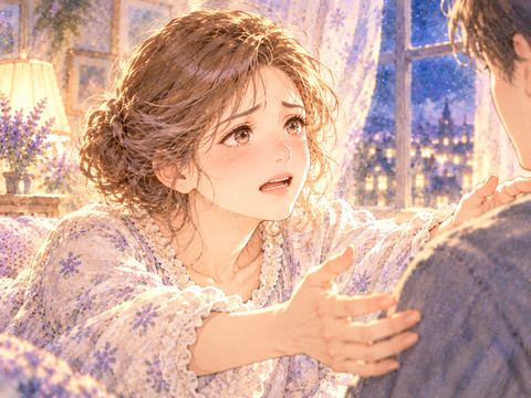 涙を流しながら目の前の人に助けを求める女性