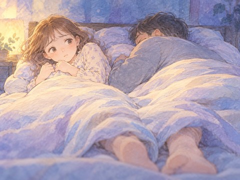 隣の人との距離が近すぎて不安そうな女性