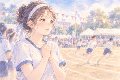 出番を待ちながら緊張する大人の女性