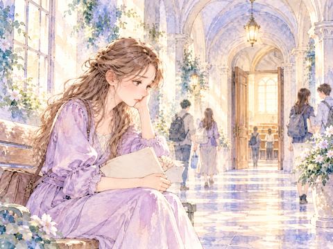 海外の学校で思うような成果を得られず落ち込む女性