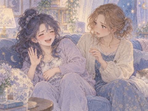 くすぐられて笑いながらも苦しそうに手を伸ばす女性
