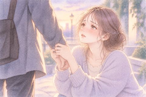 去ろうとする相手を引き止める大人の女性