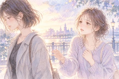 彼女から別れを告げられて戸惑う大人の女性