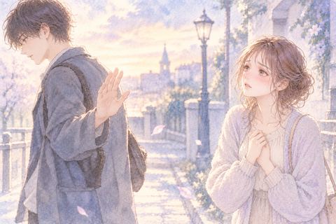 好きな人に拒まれて切なそうな大人の女性