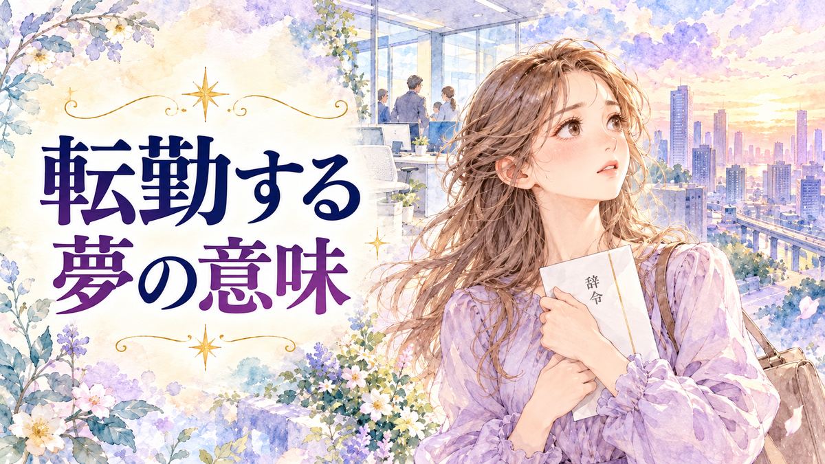 転勤の辞令を手に新しい職場と遠ざかる街を見つめる女性