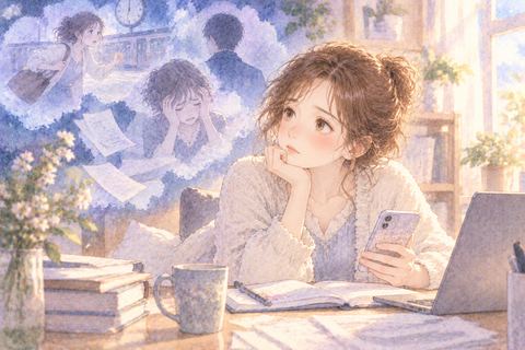 昼の出来事と夢の残像を重ねて考える大人の女性