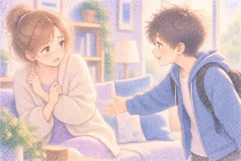 新しくできた弟から距離を取る大人の女性