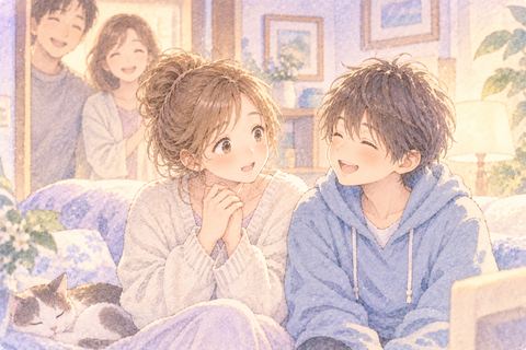新しく家族になった兄弟を迎える大人の女性