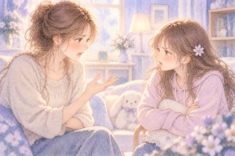 夢の中で妹と言い争う大人の女性