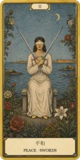 タロットカード 平和 PEACE · SWORDS