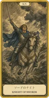 タロットカード ソードのナイト KNIGHT OF SWORDS