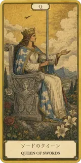 タロットカード ソードのクイーン QUEEN OF SWORDS