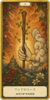 タロットカード ワンドのエース ACE OF WANDS