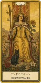タロットカード ワンドのクイーン QUEEN OF WANDS